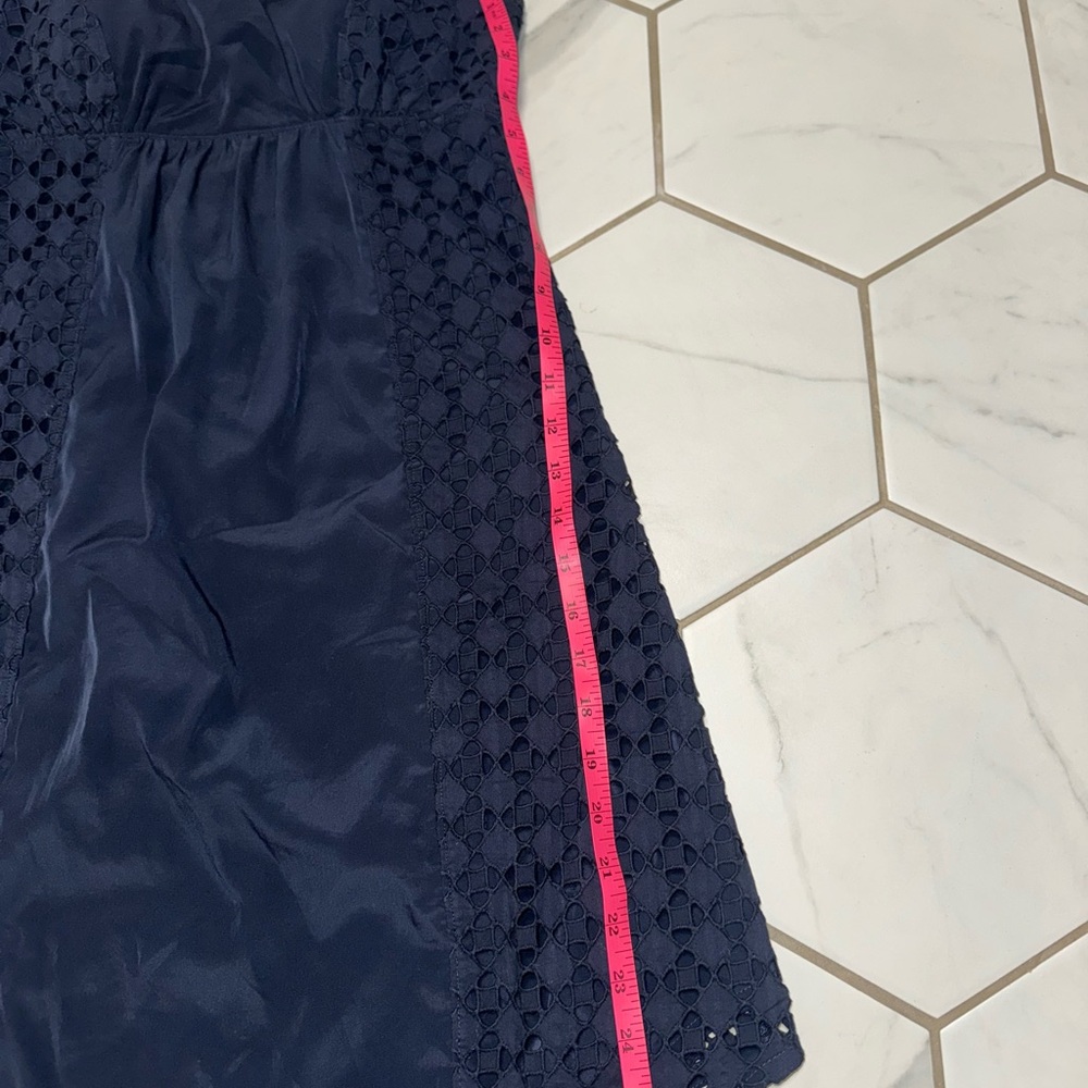 Athleta Eyelet Marbella Dress Navy Size‎ Small EUC - Picture 7 of 8